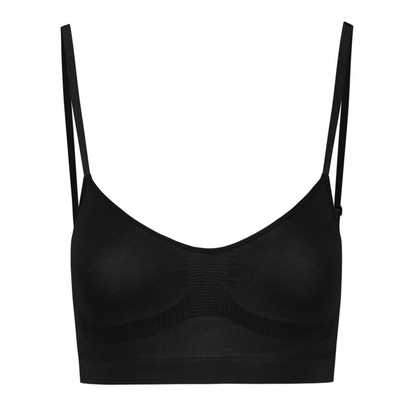 BYE-BRA - MEDIUM CONTROL SEAMLESS BLACK BRA SIZE XXL