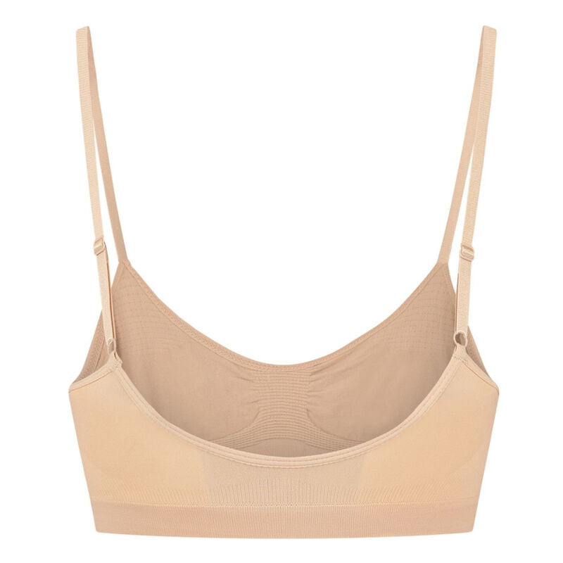 BYE-BRA - MEDIUM CONTROL SEAMLESS BRA BEIGE SIZE S