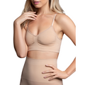 BYE-BRA - MEDIUM CONTROL SEAMLESS BRA BEIGE SIZE S