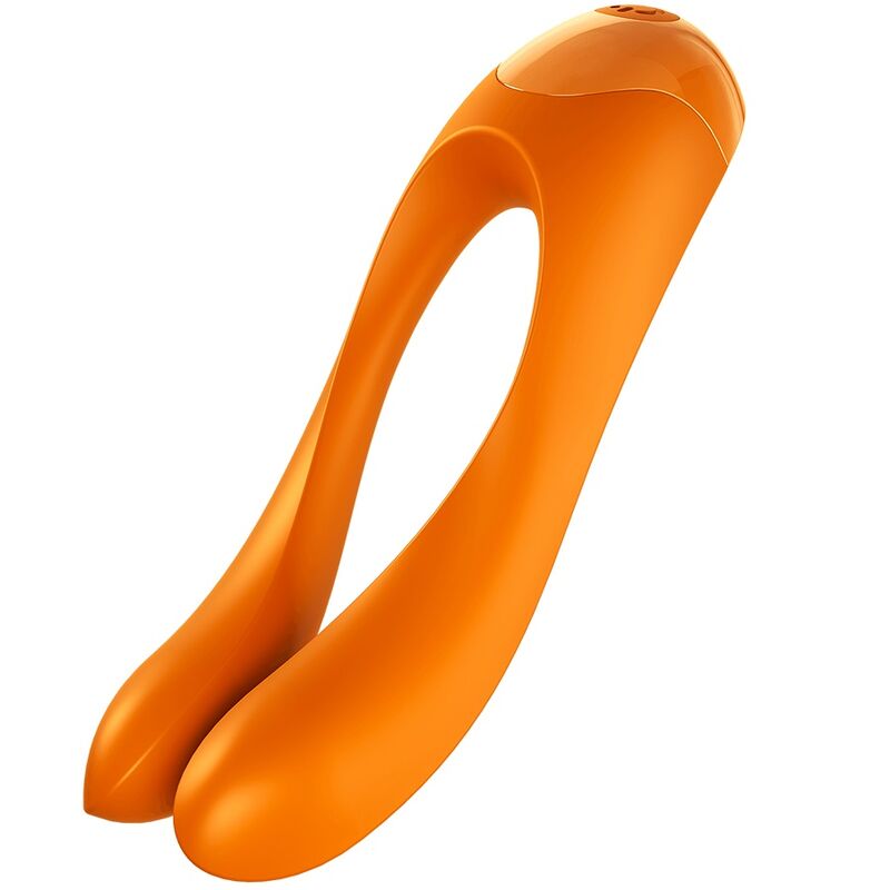 SATISFYER - FINGER VIBRATOR CANDY CANE ORANGE