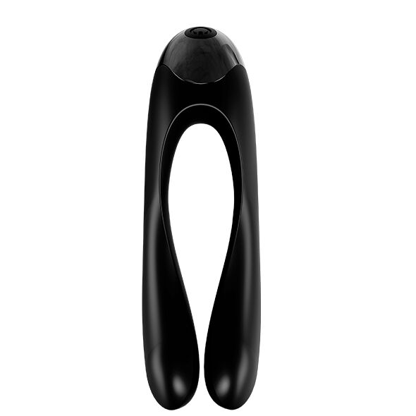 SATISFYER - FINGERTIP VIBRATOR CANDY CANE BLACK
