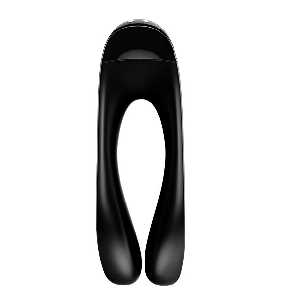 SATISFYER - FINGERTIP VIBRATOR CANDY CANE BLACK
