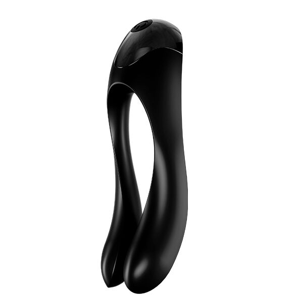 SATISFYER - FINGERTIP VIBRATOR CANDY CANE BLACK