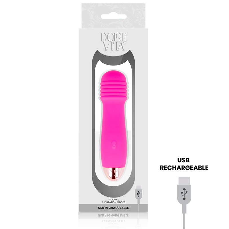 DOLCE VITA - RECHARGEABLE VIBRATOR THREE ROSE 7 SPEEDS