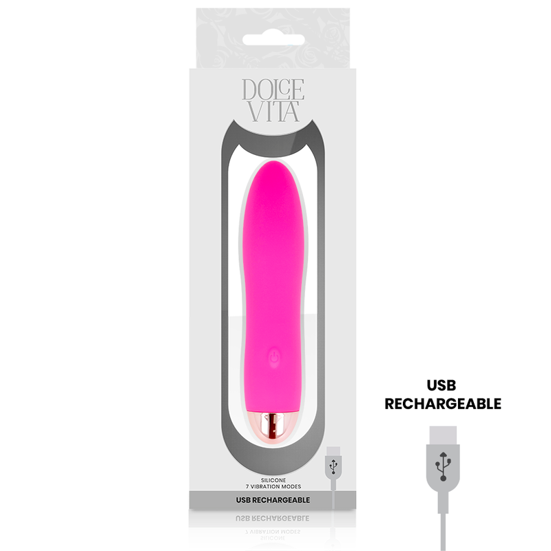 DOLCE VITA - FOUR-ROSE RECHARGEABLE VIBRATOR 7 SPEEDS