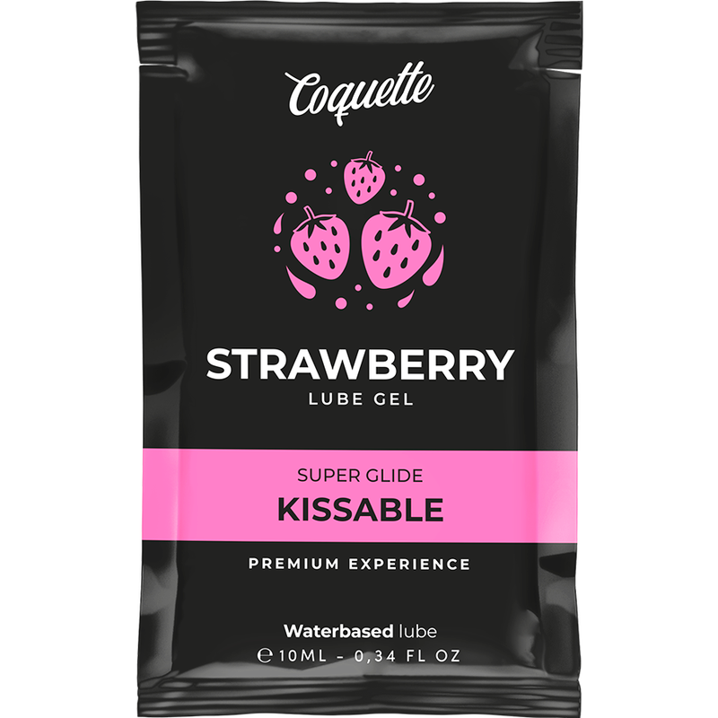 COQUETTE COSMETICS - KISSABLE STRAWBERRY WATER-BASED LUBRICANT POUCH 10 ML