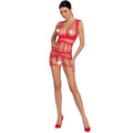 PASSION - WOMAN BS089 RED BODYSUIT ONE SIZE