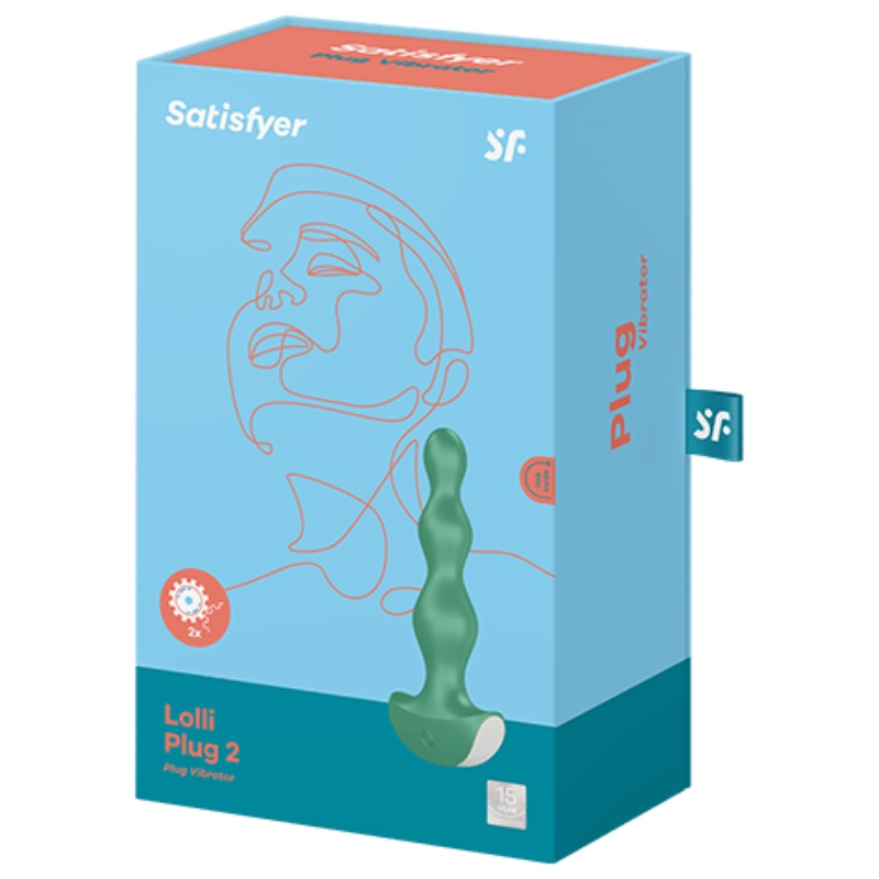 SATISFYER - LOLLI PLUG 2 GREEN PLUG VIBRATOR