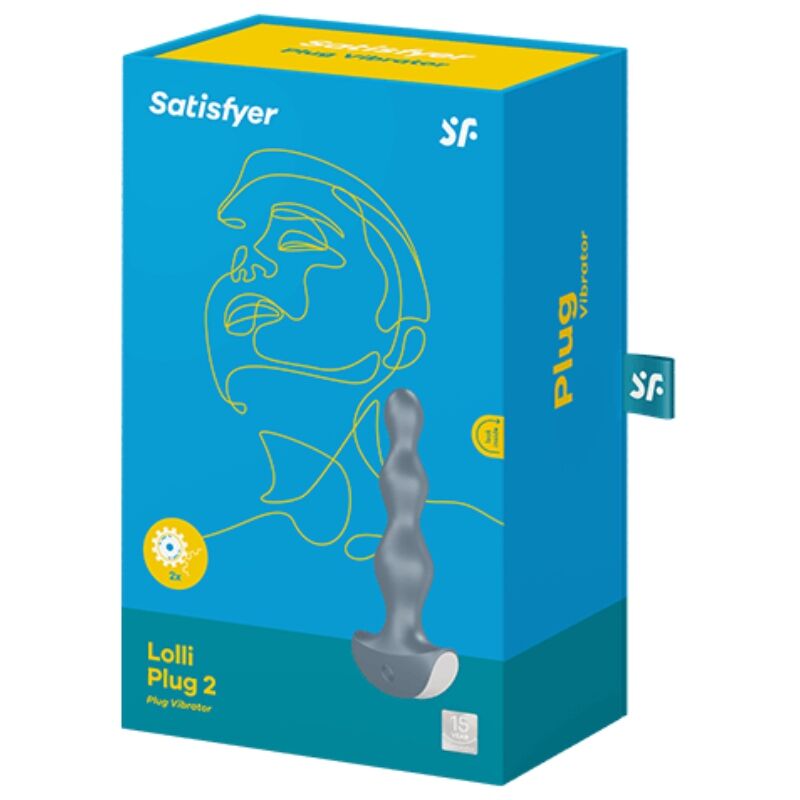 SATISFYER - VIBRATEUR LOLLI PLUG 2 PLUG  GRIS