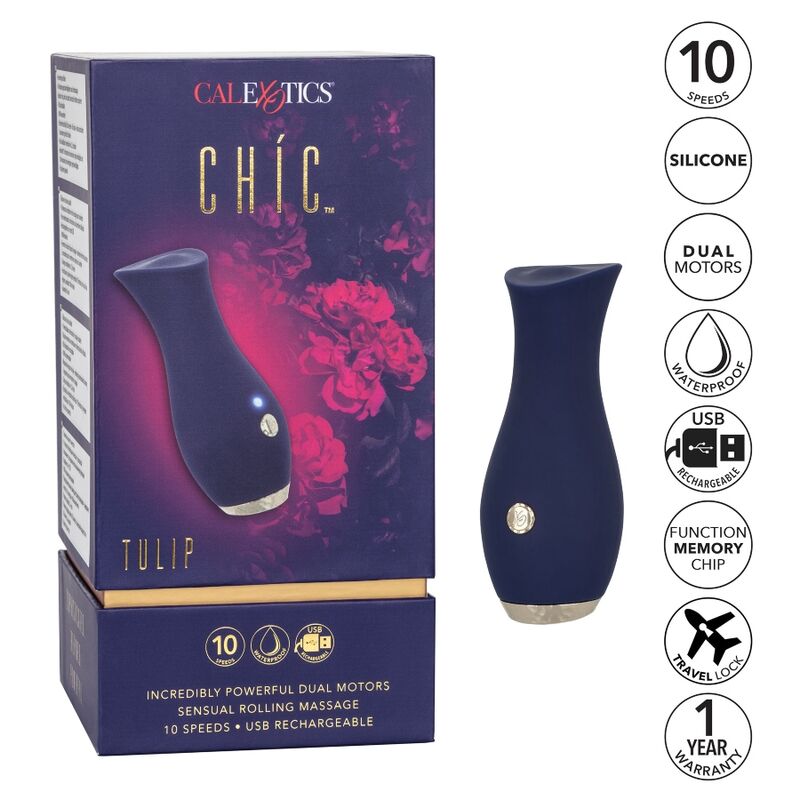 CALEXOTICS - CHIC TULIP MASSAGER BLUE