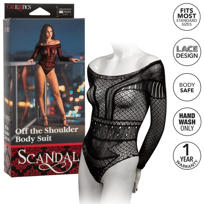 CALEXOTICS - SCANDAL ONE SIZE SHOULDER BODYSUIT