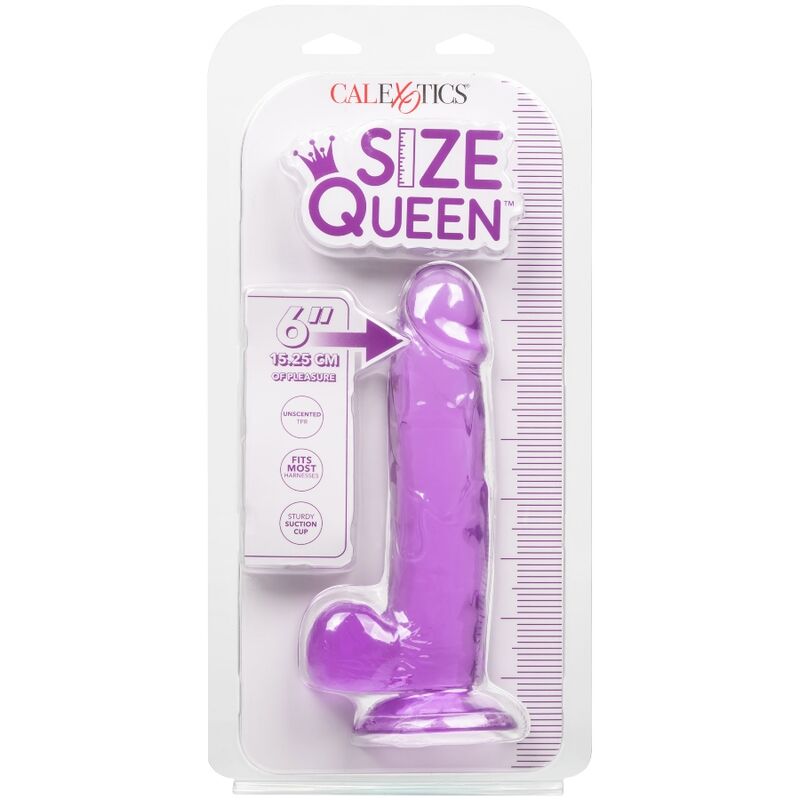 CALEXOTICS - QUEEN DILDO PURPLE 6 IN