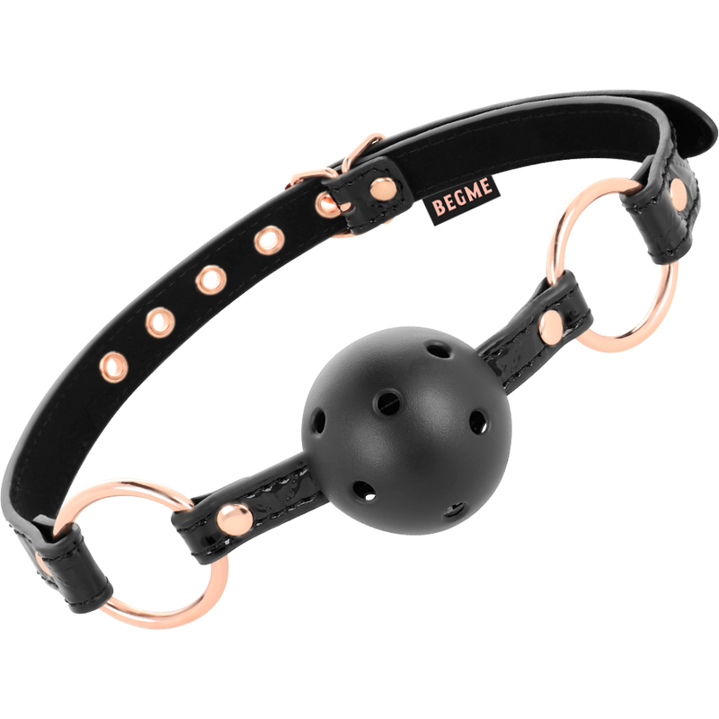 BEGME - BLACK EDITION VEGAN LEATHER BALL GAG