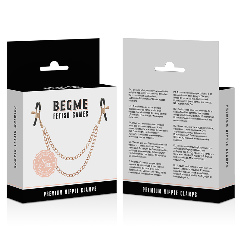 BEGME - BLACK EDITION PREMIUM NIPPLE CLAMPS WITH CHAIN