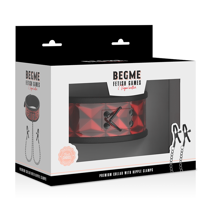 BEGME - RED EDITION COLLAR WITH TÉLÉMON CLAMPS WITH NEOPRENE LINING