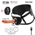 FETISH SUBMISSIVE CYBER STRAP - HARNESS WITH REMOTE-CONTROLLED DILDO WATCHME M TECHNOLOGY