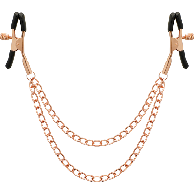 FLIRTY CHIC DESIRE - FANCY METAL NIPPLE CLAMPS WITH CHAIN