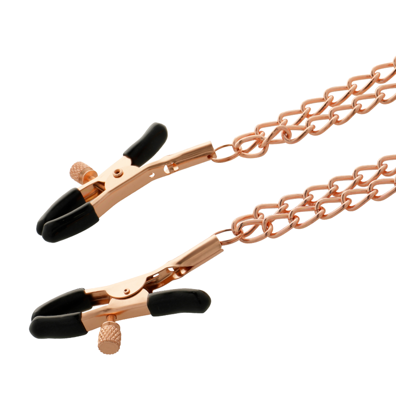 FLIRTY CHIC DESIRE - FANCY METAL NIPPLE CLAMPS WITH CHAIN