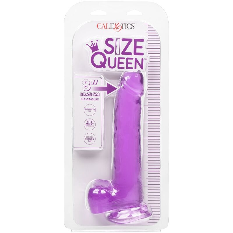 CALEXOTICS - QUEEN DILDO PURPLE 8"