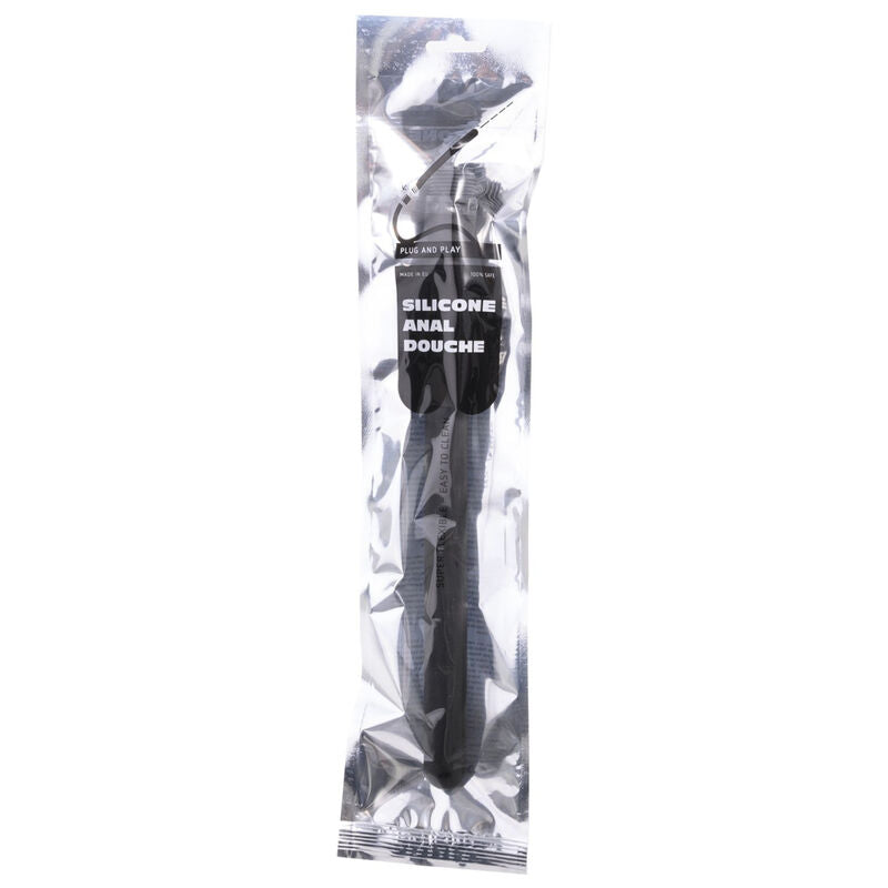 ALL BLACK - 27 CM WRINKLED ANAL SILICONE DOUCHE