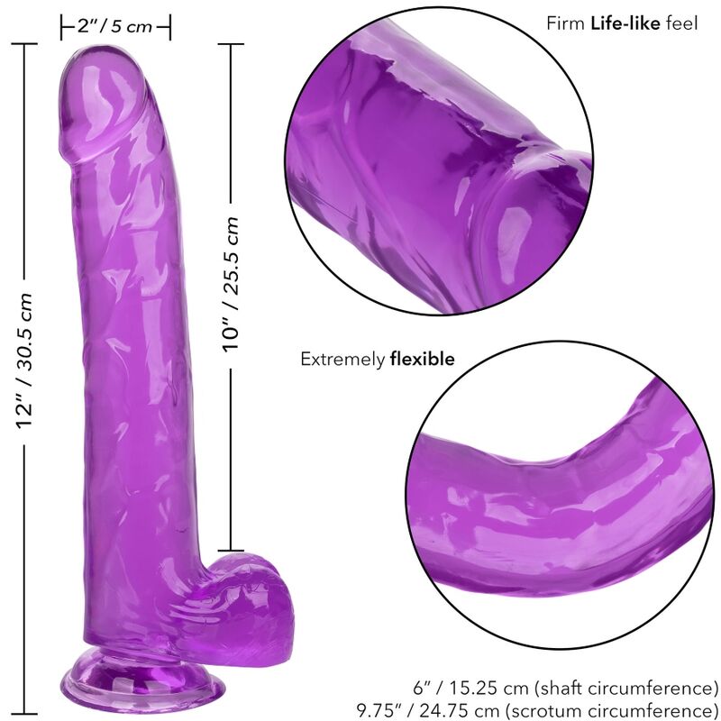 CALEXOTICS - QUEEN DILDO PURPLE 25.5 CM