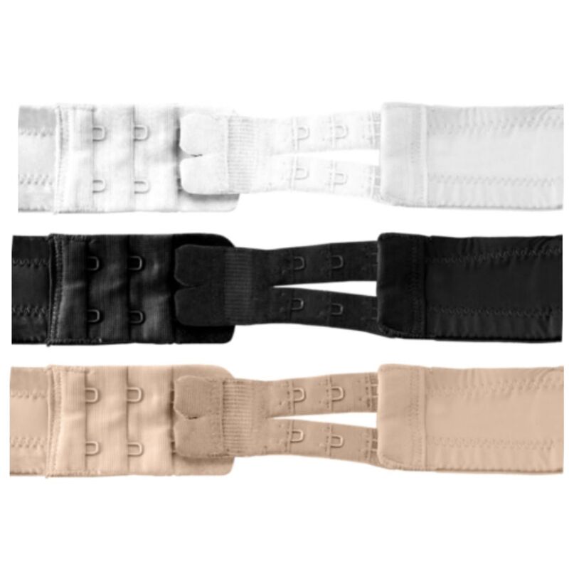 BYE-BRA - FLEXIBLE BRA EXTENDERS 2 HOOKS 3 UNITS