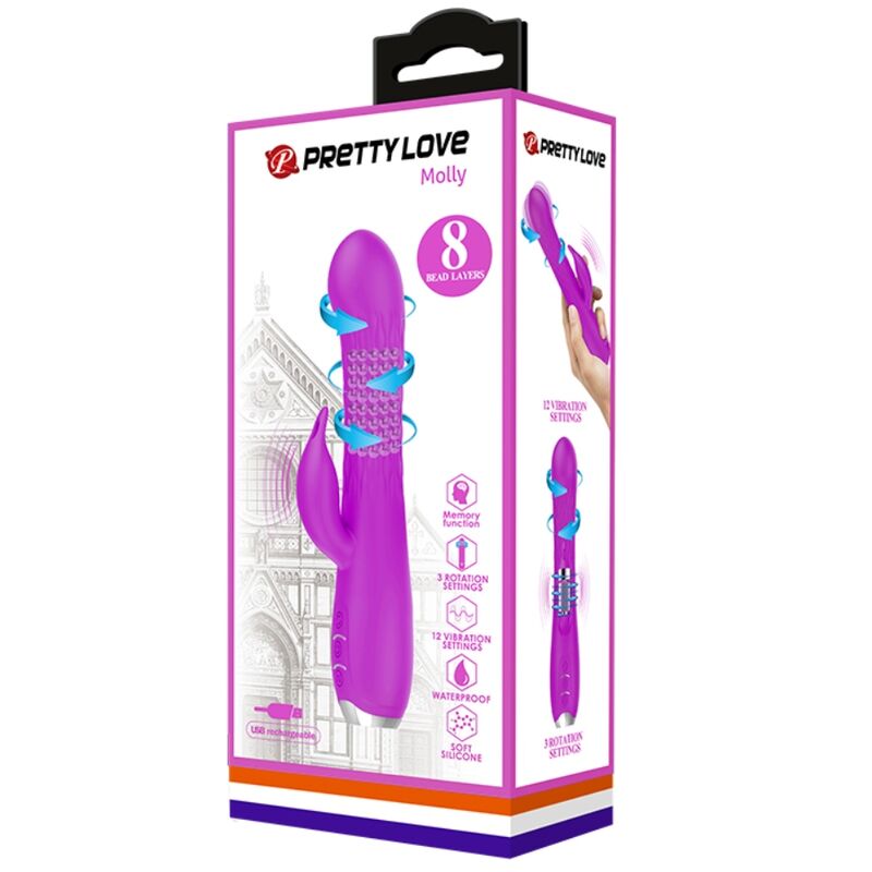 PRETTY LOVE - RECHARGEABLE ROTATING MOLLY VIBRATOR