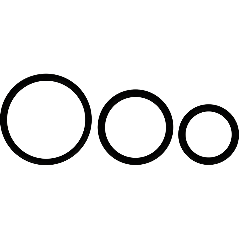 OHMAMA - BLACK SILICONE RING SET OF 3