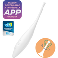 SATISFYER - TWIRLING JOY WHITE CLITORAL TIP VIBRATOR