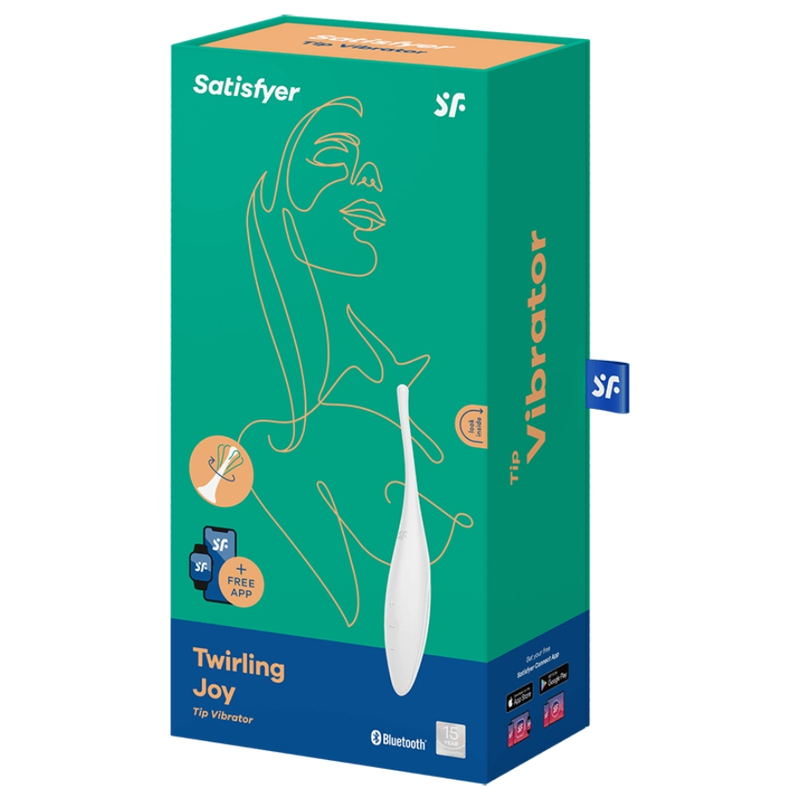 SATISFYER - TWIRLING JOY WHITE CLITORAL TIP VIBRATOR