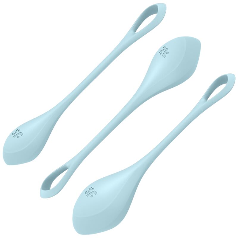 SATISFYER - YONI POWER TRAINING SET 2 BLUE