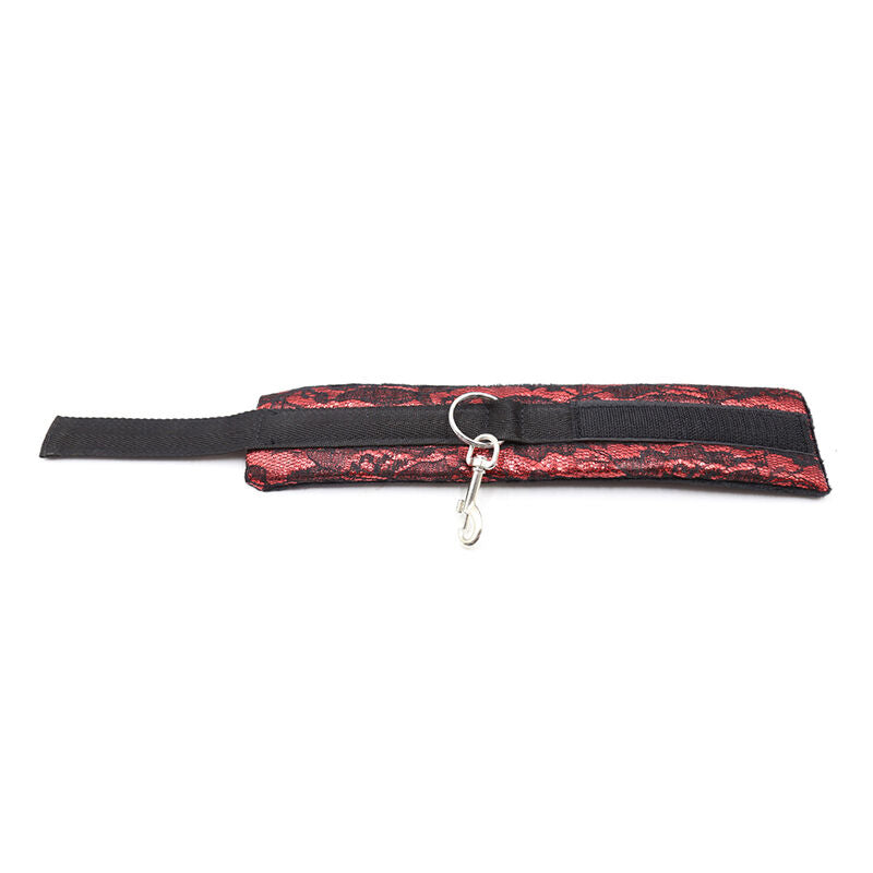 OHMAMA FETISH - VELVET HANDCUFFS WITH NYLON RIBBON