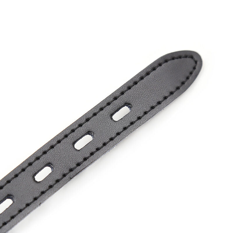OHMAMA FETISH - SILICONE BALL GAG WITH LEATHER STRAP (PADLOCK INCLUDED)