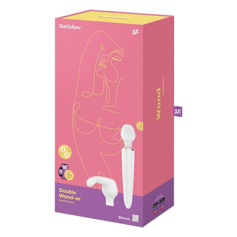 SATISFYER - DOUBLE WANDER WHITE APPLICATION
