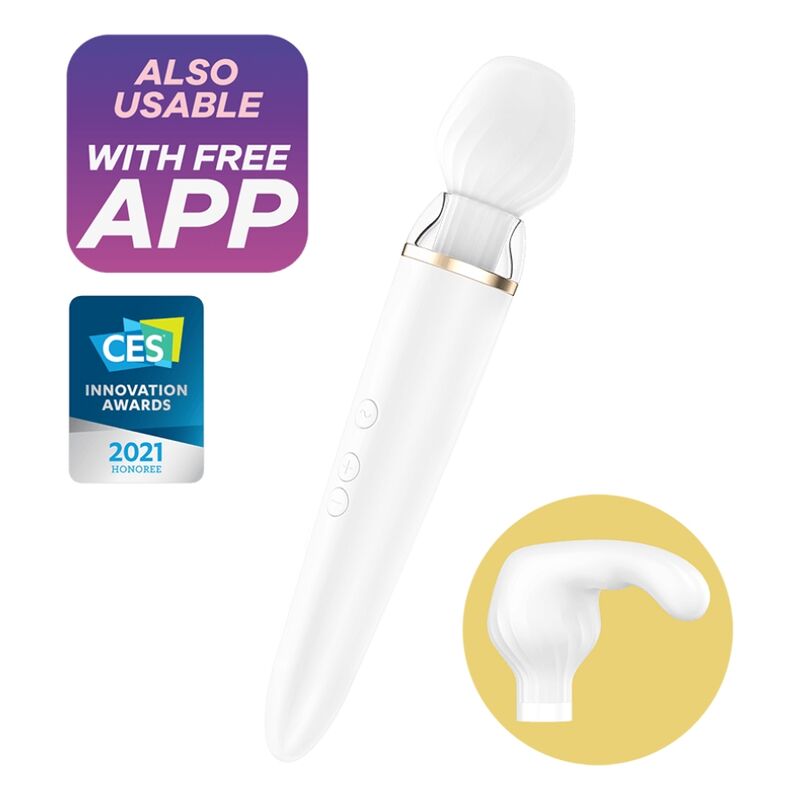 SATISFYER - DOUBLE WANDER WHITE APPLICATION