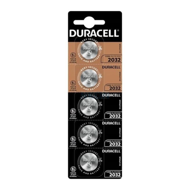 DURACELL - LITHIUM COIN BATTERY CR2032 3V 5 UNIT