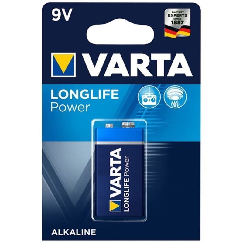 VARTA - ALKALINE BATTERY LONGLIFE POWER 9V LR61 1 UNIT