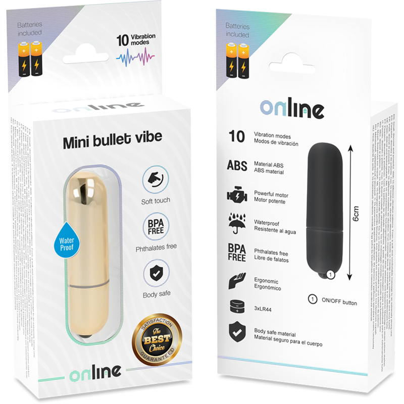 ONLINE - GOLDEN VIBRATING MINI BULLET