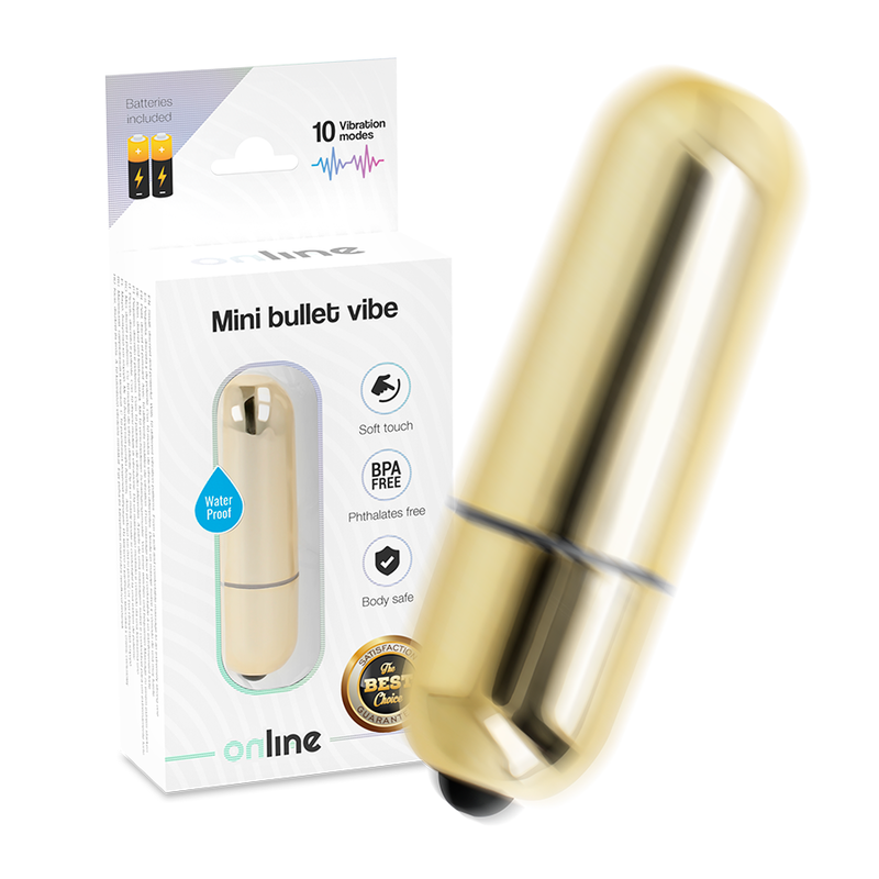 ONLINE - GOLDEN VIBRATING MINI BULLET