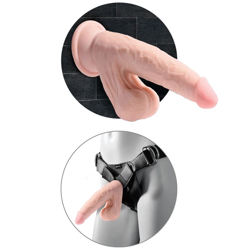 KING COCK - DILDO BALLS 3D PLUS 15.2 CM LIGHT SKIN