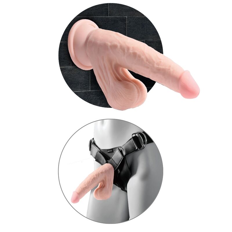 KING COCK - PLUS BALLS DILDO 3D 12.7 CM