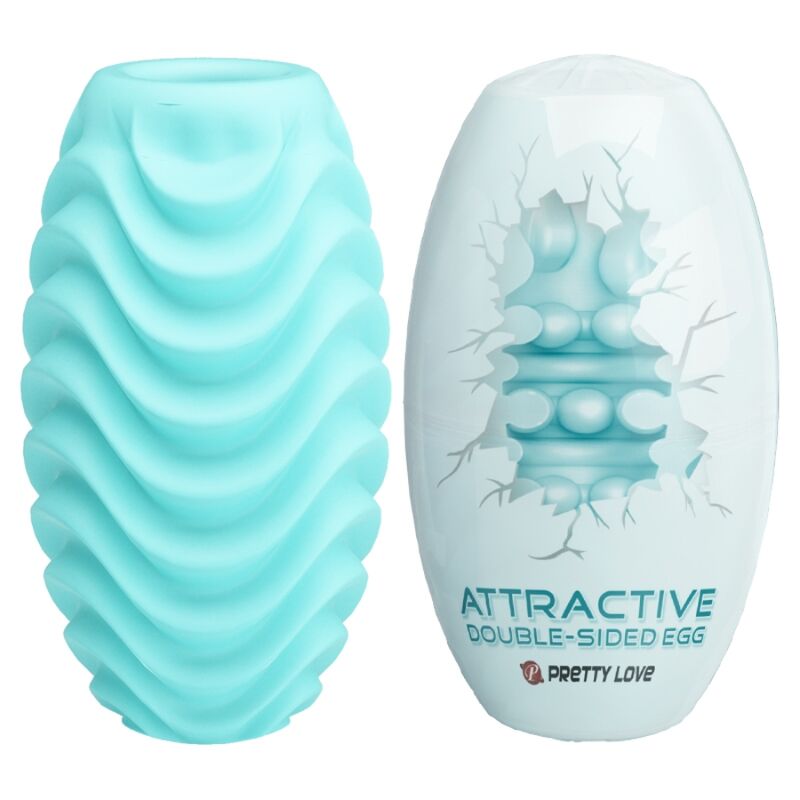 PRETTY LOVE - TURQUOISE DOUBLE-SIDED MASTURBATION EGG