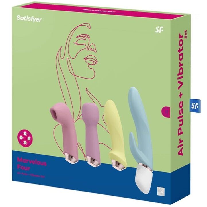 SATISFYER - MARVELOUS FOUR VIBRATOR AND AIR PULSE SET