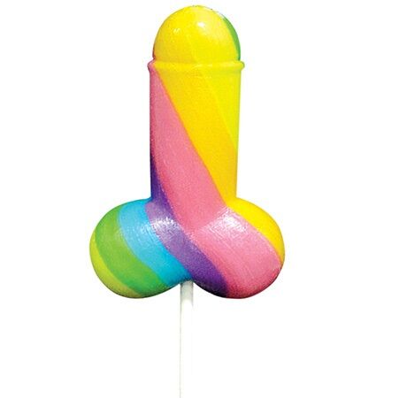 PRIDE - SPENCER & FLEETWOOD LGBT RAINBOW COCK LOLLY