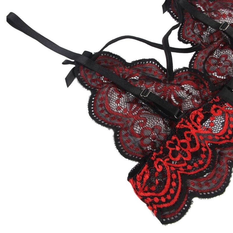 SUBBLIME - TWO-PIECE LACE TOP AND BRIEF SET S/M
