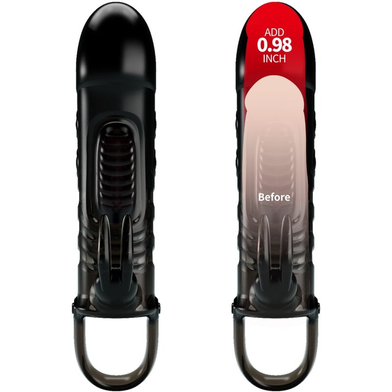 PRETTY LOVE - SLOANE RABBIT PENIS SLEEVE BLACK