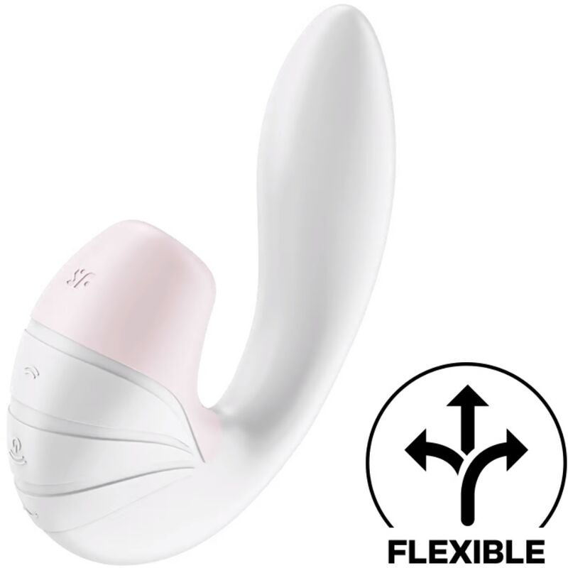 SATISFYER - SUPERNOVA AIR PULSE STIMULATOR AND VIBRATOR WHITE