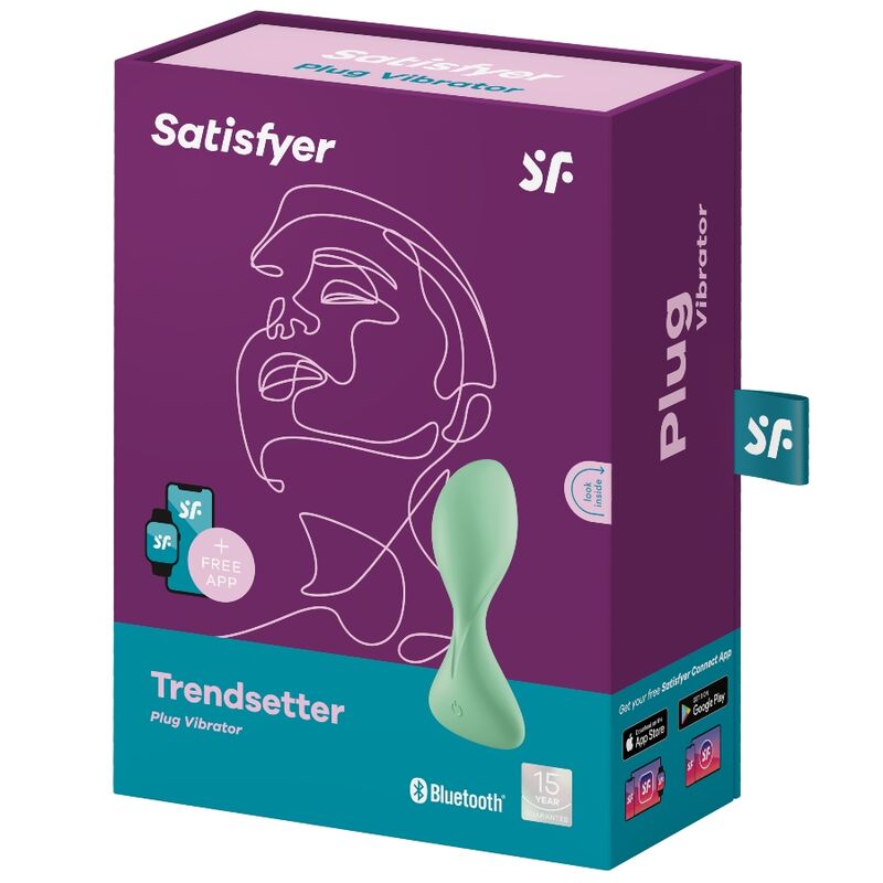 SATISFYER - TRENDSETTER GREEN VIBRATING PLUG APP