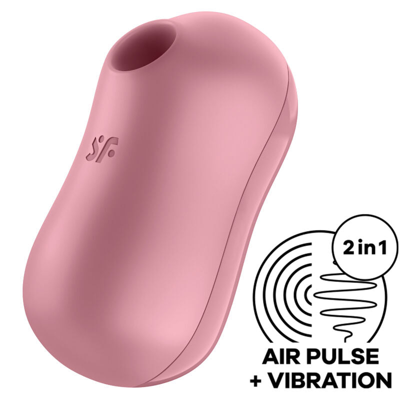 SATISFYER - PINK COTTON CANDY AIR PULSE STIMULATOR AND VIBRATOR