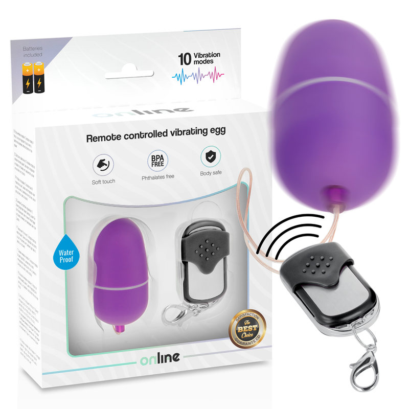 ONLINE - REMOTE CONTROLLED VIBRATING EGG M LILAC